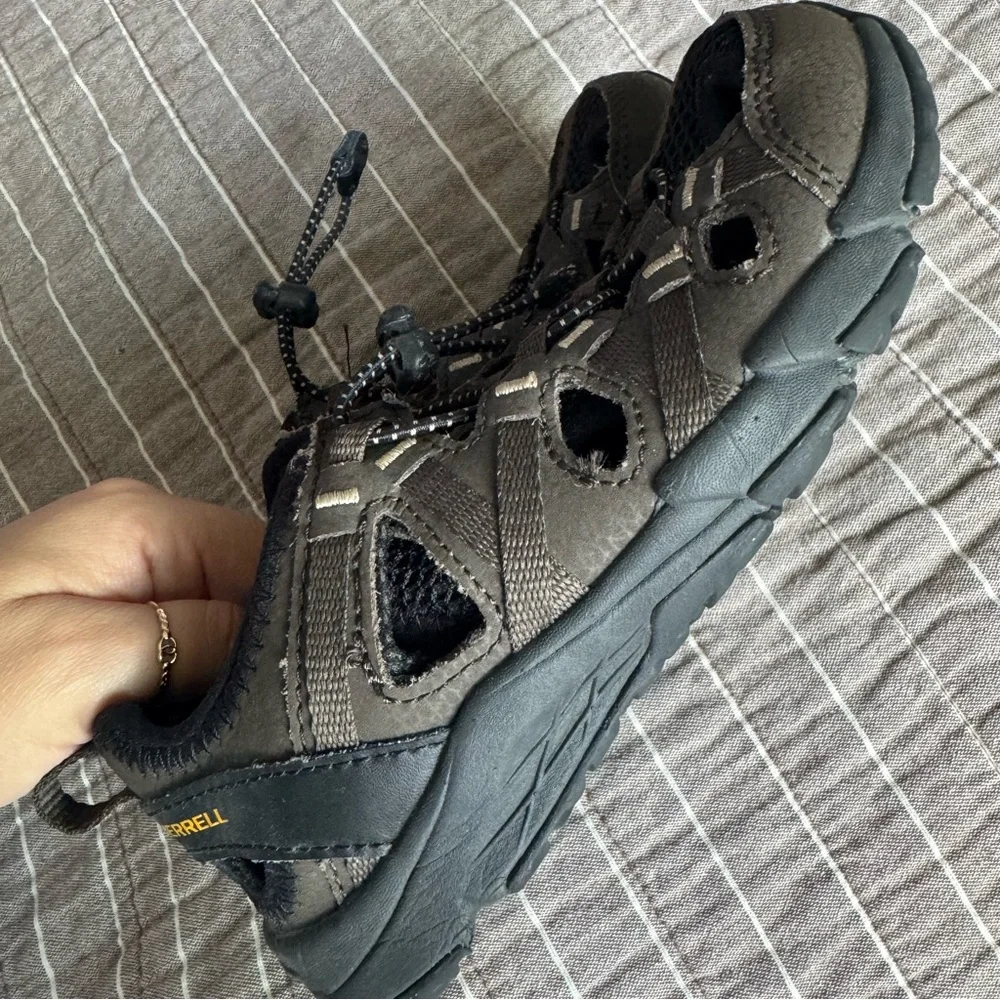 Merrell Kids Hydro Shandal ChopRock Water Sandals Black Brown Boys Size‎ 13